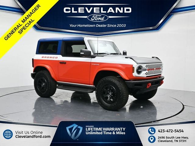 2025 Ford Bronco Stroppe Edition in Oxford White — front three-quarter view