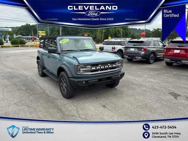 2022 Ford Bronco Big Bend in Area 51 — front three-quarter view
