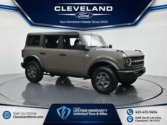 2026 Ford Bronco Big Bend in Marsh Gray — front three-quarter view