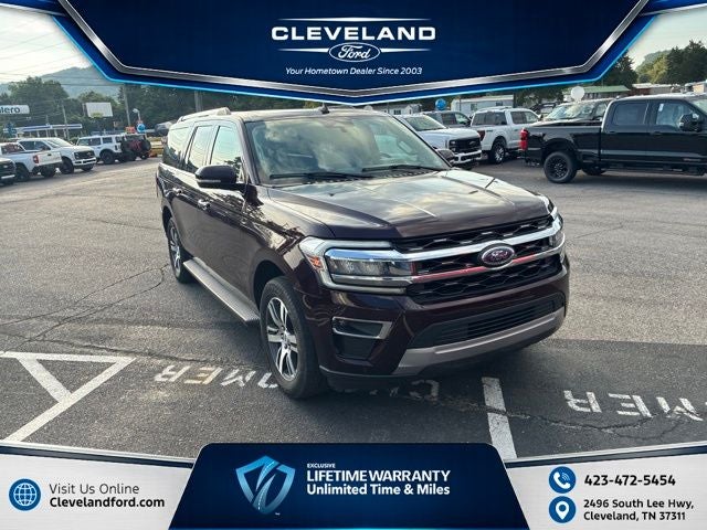 2024 Ford Expedition Max Limited in Red Metallic — front three-quarter view