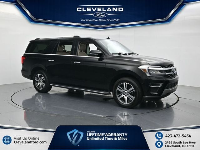 2023 Ford Expedition Max Limited in Black Metallic — front three-quarter view