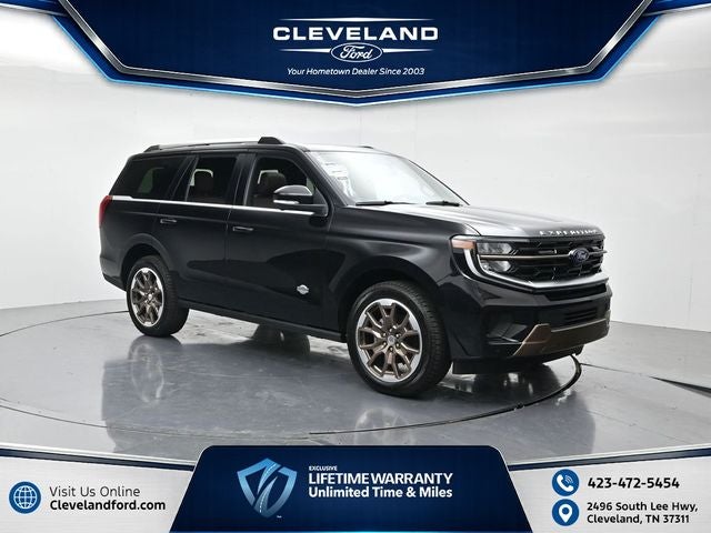 2026 Ford Expedition King Ranch in Black Metallic — front three-quarter view