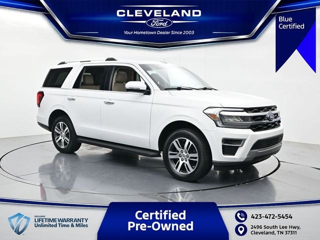 2024 Ford Expedition Limited in Oxford White — front three-quarter view