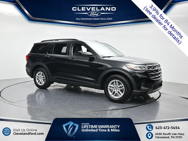 2026 Ford Explorer Active in Black Metallic — front three-quarter view