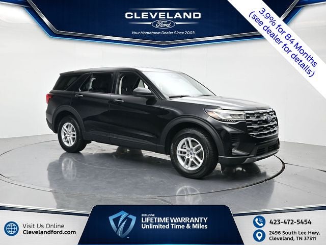2026 Ford Explorer Active in Black Metallic — front three-quarter view