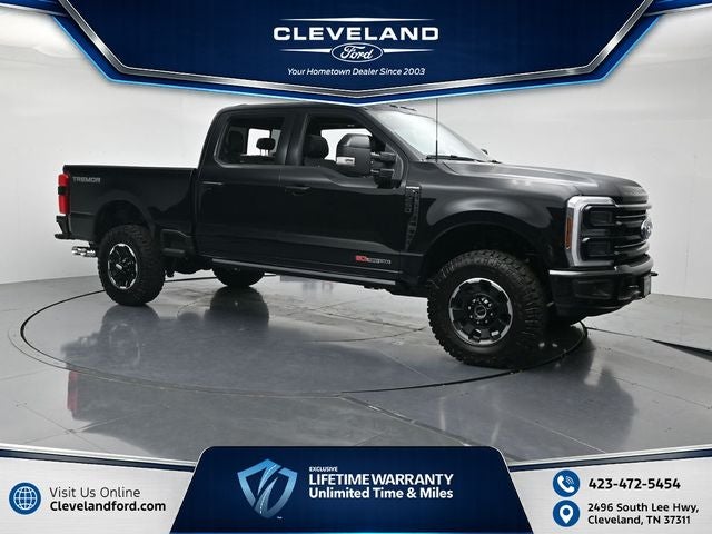 2026 Ford F-250SD Platinum Tremor in Black Metallic — front three-quarter view