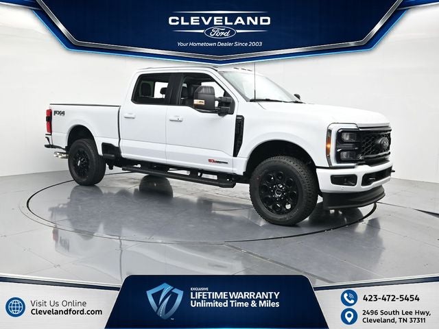 2026 Ford F-250SD Lariat in Oxford White — front three-quarter view