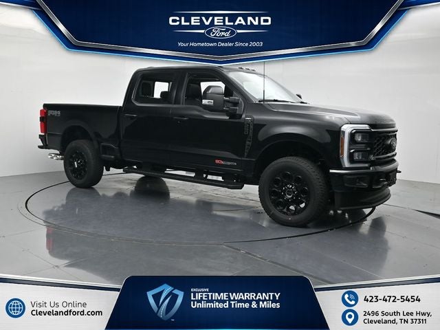 2026 Ford F-250SD Lariat in Agate Black Metallic — front three-quarter view