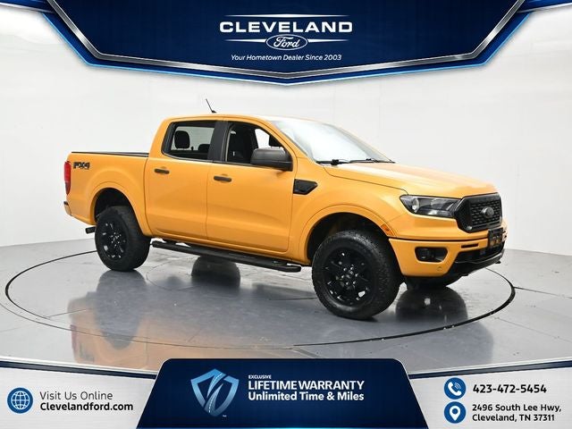 2021 Ford Ranger XLT in Orange Metallic — front three-quarter view