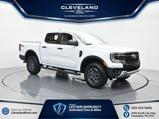 2026 Ford Ranger XLT in Oxford White — front three-quarter view