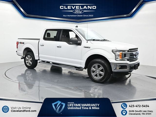 2020 Ford F-150 XLT in Oxford White — front three-quarter view