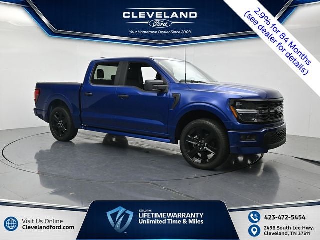 2026 Ford F-150 STX LOBO in Blue Metallic — front three-quarter view
