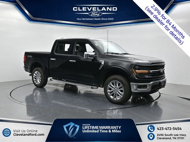 2026 Ford F-150 XLT in Black Metallic — front three-quarter view