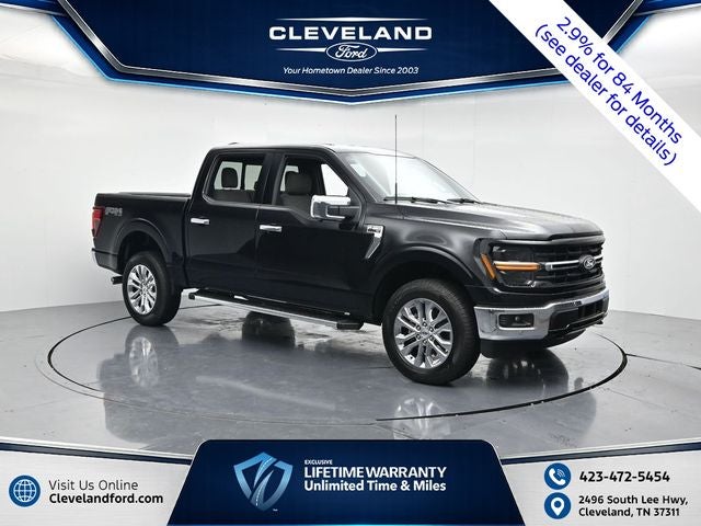 2026 Ford F-150 XLT in Black Metallic — front three-quarter view