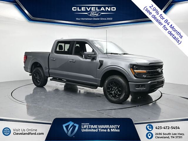 2026 Ford F-150 XLT in Gray Metallic — front three-quarter view