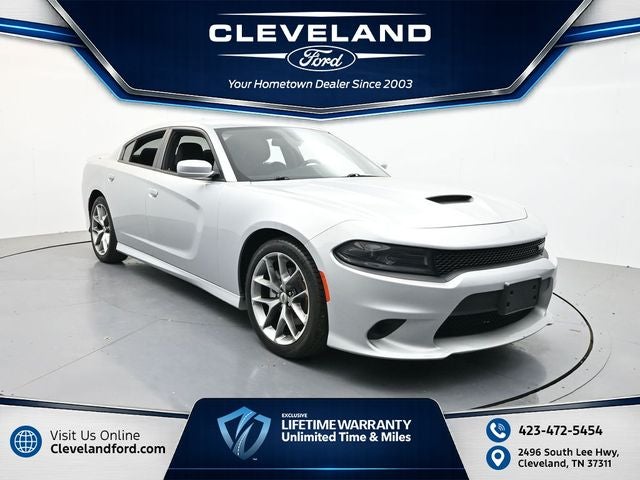 2022 Dodge Charger GT in Triple Nickel Clearcoat — front three-quarter view