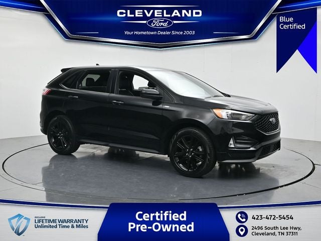 2024 Ford Edge ST Line in Black Metallic — front three-quarter view