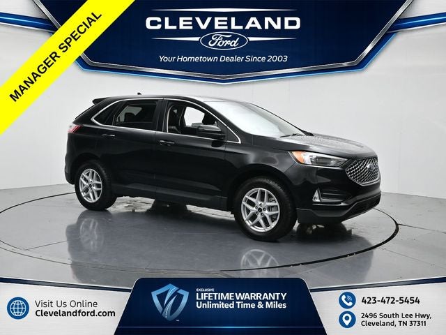 2023 Ford Edge SEL in Black Metallic — front three-quarter view
