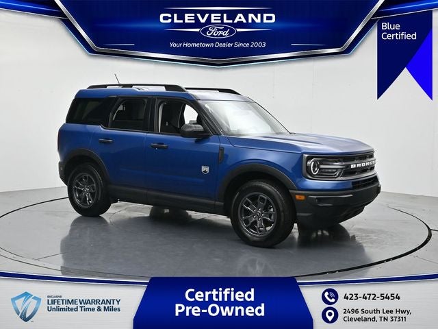 2023 Ford Bronco Sport Big Bend in Blue Metallic — front three-quarter view
