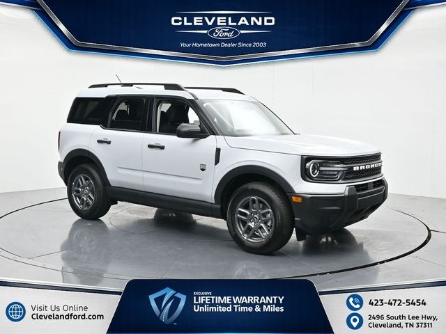 2026 Ford Bronco Sport Big Bend in Space White Metallic — front three-quarter view