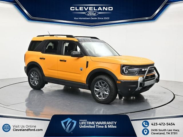 2026 Ford Bronco Sport Big Bend in Orange Fury Metallic Tri-Coat — front three-quarter view