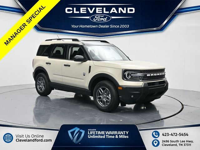 2025 Ford Bronco Sport Big Bend in Desert Sand — front three-quarter view