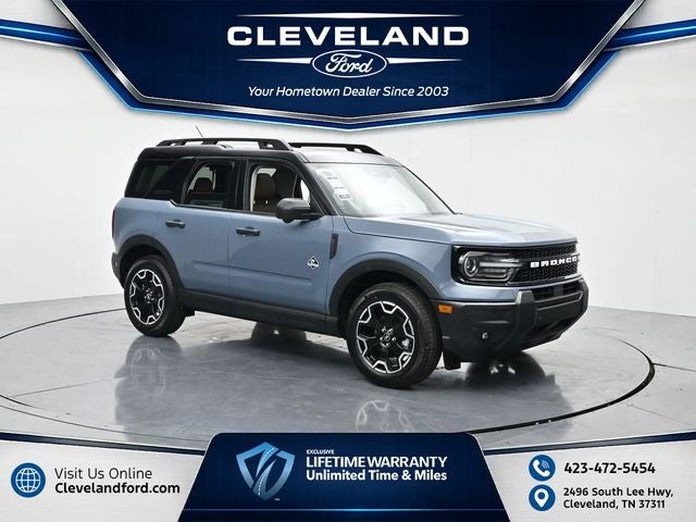 2026 Ford Bronco Sport Outer Banks in Azure Gray Metallic — front three-quarter view