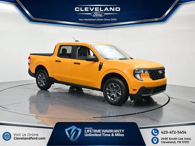 2026 Ford Maverick XLT in Orange — front three-quarter view