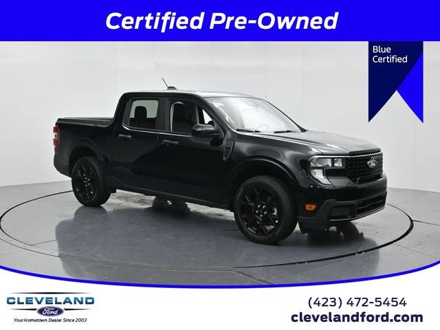 2025 Ford Maverick XLT in Shadow Black — front three-quarter view