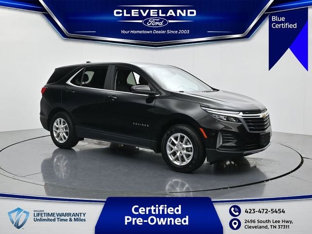2024 Chevrolet Equinox LT in Mosaic Black Metallic — front three-quarter view