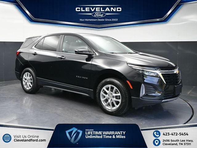 2024 Chevrolet Equinox LT in Mosaic Black Metallic — front three-quarter view