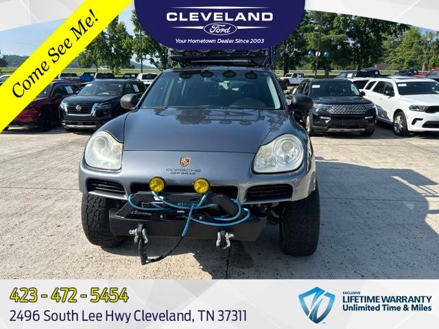 2005 Porsche Cayenne S in Titanium Metallic — front three-quarter view